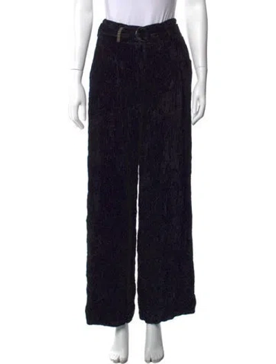 Pre-owned Peserico Wide Leg Pants In Black
