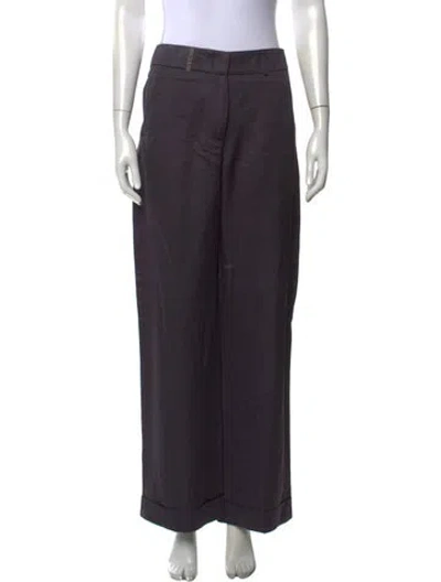 Pre-owned Peserico Wide Leg Pants In Blue