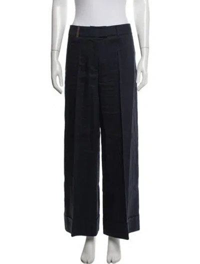 Pre-owned Peserico Wide Leg Pants In Blue