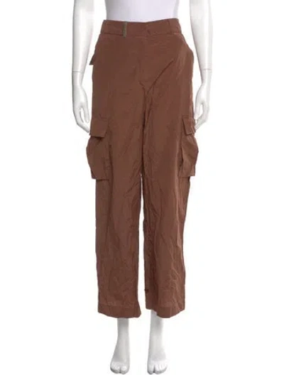 Pre-owned Peserico Wide Leg Pants In Brown