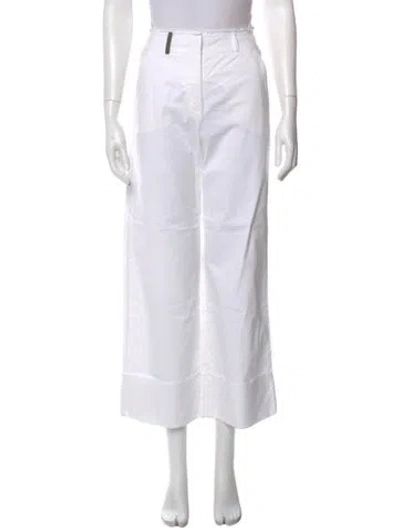 Pre-owned Peserico Wide Leg Pants In White