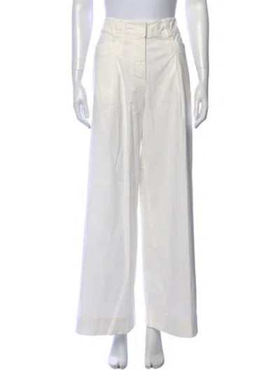 Pre-owned Peserico Wide Leg Pants In White