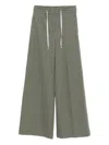 Peserico Wide-leg Pants With Drawstring Waist In Gray