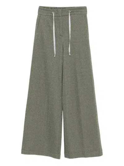 PESERICO PESERICO WIDE-LEG PANTS WITH DRAWSTRING WAIST