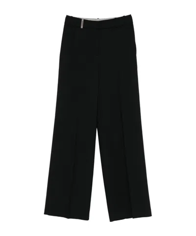 Peserico Wide-leg Trousers In Black