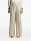 Peserico Wide-leg Trousers In Brown