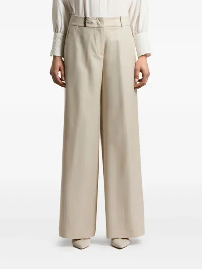Peserico Wide-leg Trousers In Brown
