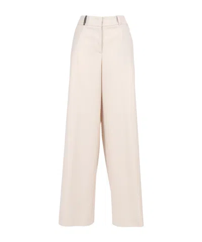Peserico Wide-leg Trousers In Neutral