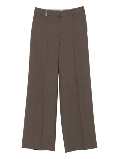 Peserico Wide-leg Trousers In Pink