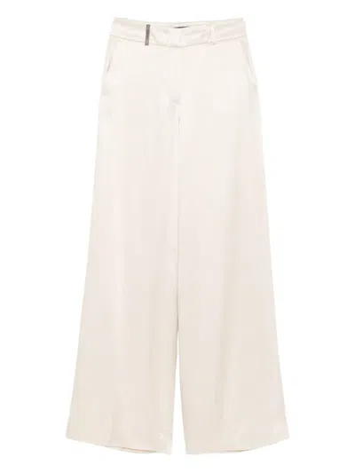 Peserico Wide-leg Trousers In White