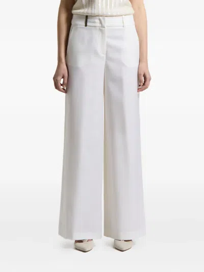 Peserico Wide-leg Trousers In White