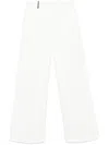 Peserico Wide-leg White Trousers With Hidden Closure In White
