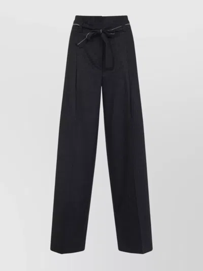 PESERICO WIDE LEG WOOL TROUSERS