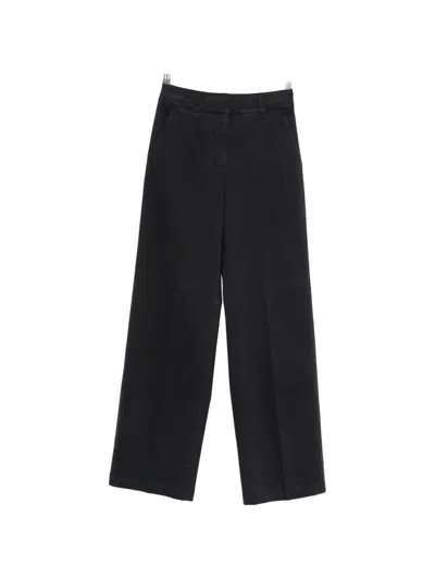 Peserico Wide-leg Tailored Trousers In Black
