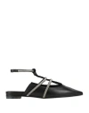 Peserico Woman Ballet Flats Black Size 6 Leather In Black