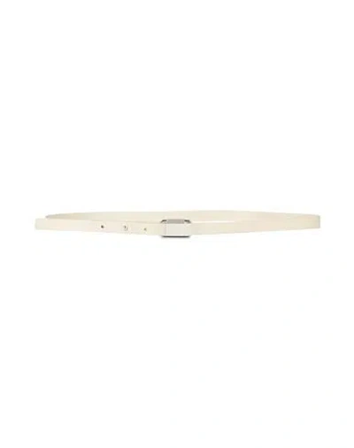 Peserico Woman Belt Beige Size 30 Leather