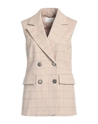 Peserico Woman Blazer Beige Size 6 Cotton, Linen, Elastane