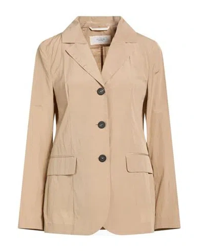 Peserico Woman Blazer Beige Size 6 Cotton, Polyester In Multi