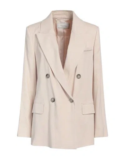 Peserico Woman Blazer Beige Size 6 Linen, Viscose, Elastane
