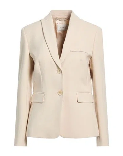 Peserico Woman Blazer Beige Size 6 Polyester, Viscose, Cotton, Elastane In Neutral