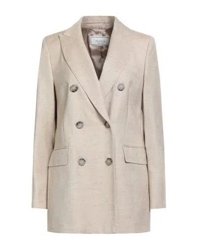 Peserico Woman Blazer Beige Size 6 Virgin Wool, Silk, Cashmere In Neutral