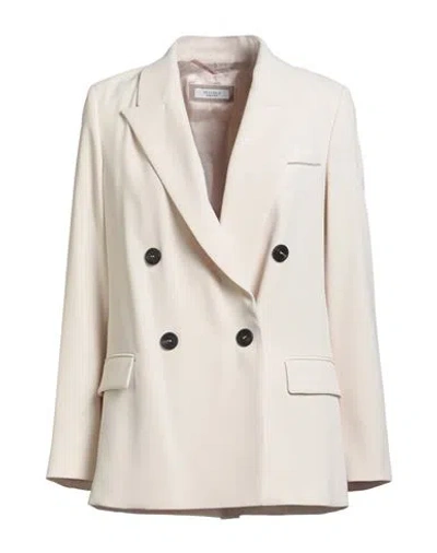 Peserico Woman Blazer Beige Size 8 Polyester In Neutral