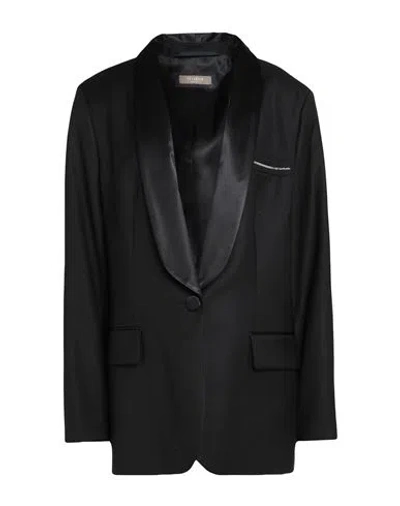 Peserico Shawl-lapels Single-breasted Blazer In Black