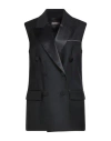 Peserico Woman Blazer Black Size 12 Virgin Wool, Silk, Elastane In Black