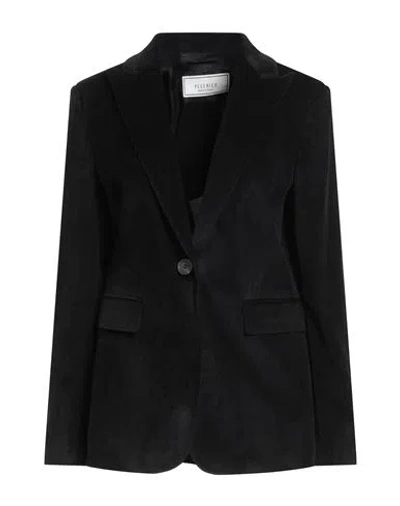 Peserico Woman Blazer Black Size 16 Viscose, Elastane