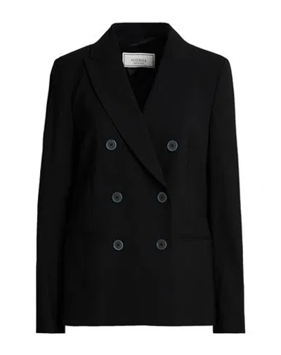 Peserico Woman Blazer Black Size 6 Virgin Wool, Elastane