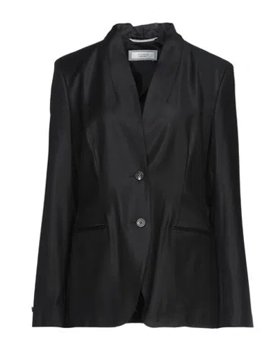 Peserico Woman Blazer Black Size 6 Virgin Wool, Viscose, Elastane
