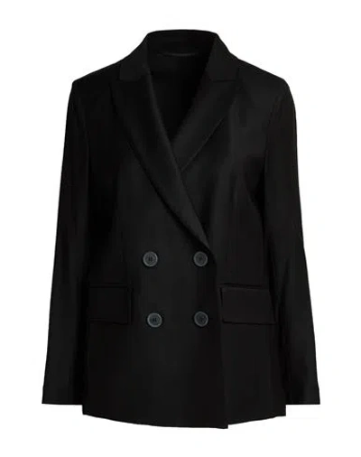 Peserico Woman Blazer Black Size 6 Virgin Wool, Viscose, Elastane