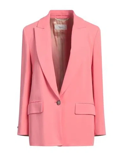 Peserico Woman Blazer Coral Size 6 Viscose, Elastane In Red