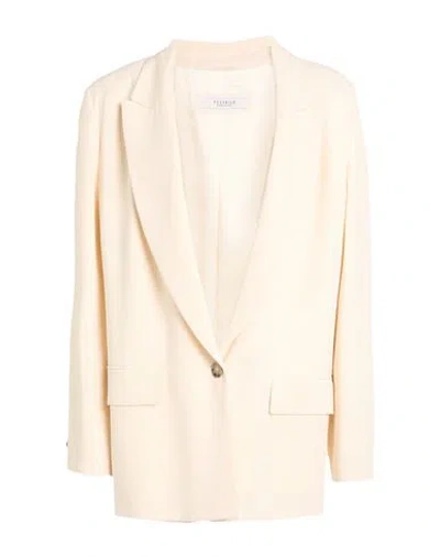 Peserico Woman Blazer Cream Size 10 Viscose, Elastane In Neutral