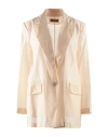 Peserico Woman Blazer Cream Size 6 Cotton, Silk In White