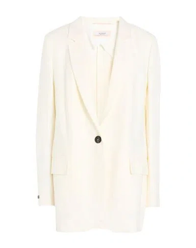 Peserico Woman Blazer Cream Size 6 Linen In Neutral