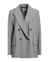 Peserico Woman Blazer Grey Size 8 Virgin Wool, Elastane