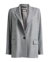 Peserico Woman Blazer Grey Size 6 Virgin Wool, Elastane
