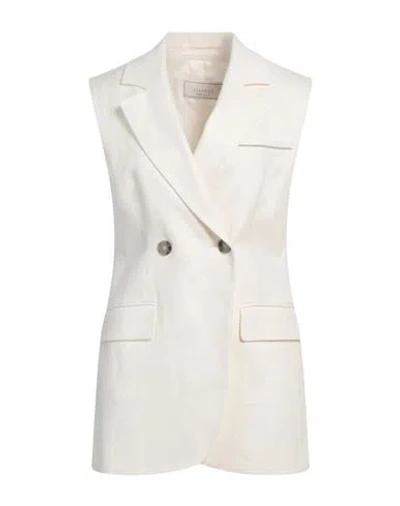 Peserico Woman Blazer White Size 14 Cotton, Linen, Polyamide, Elastane
