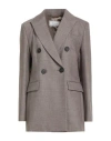 Peserico Woman Blazer Khaki Size 10 Virgin Wool, Cashmere, Elastane In Brown