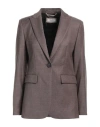 Peserico Woman Blazer Khaki Size 10 Virgin Wool, Polyamide, Metallic Fiber In Beige