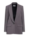 Peserico Woman Blazer Lead Size 10 Viscose, Elastane In Grey