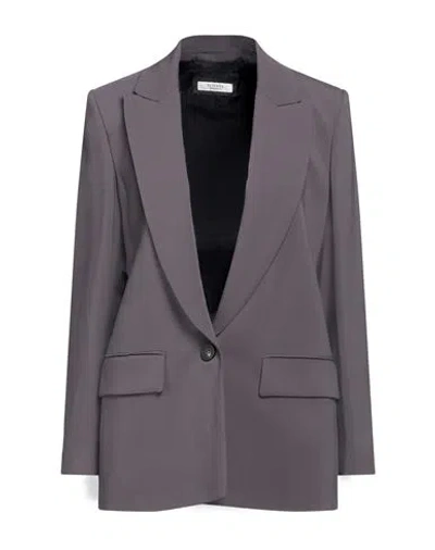 Peserico Woman Blazer Lead Size 10 Viscose, Elastane In Grey