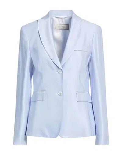 Peserico Woman Blazer Light Blue Size 10 Viscose, Linen