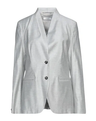 Peserico Woman Blazer Light Grey Size 4 Virgin Wool, Viscose, Elastane In Gray