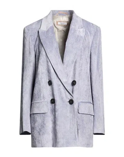 Peserico Woman Blazer Lilac Size 6 Viscose, Elastane In Blue