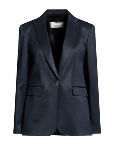 Peserico Woman Blazer Midnight Blue Size 0 Viscose, Virgin Wool, Polyamide, Elastane