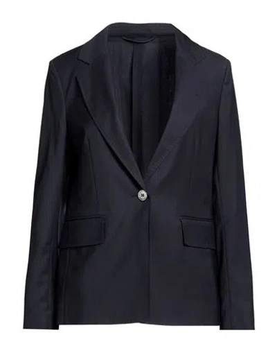 Peserico Woman Blazer Midnight Blue Size 10 Virgin Wool