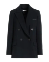 Peserico Woman Blazer Midnight Blue Size 12 Polyester In Blue