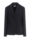 Peserico Woman Blazer Midnight Blue Size 14 Polyester, Viscose, Cotton, Elastane
